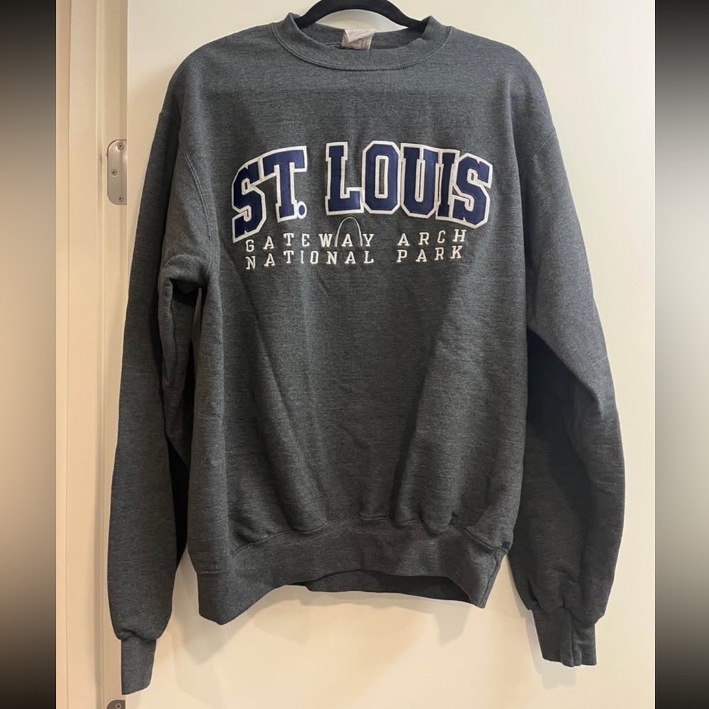 Champion Gray St. Louis Crewneck Sweater